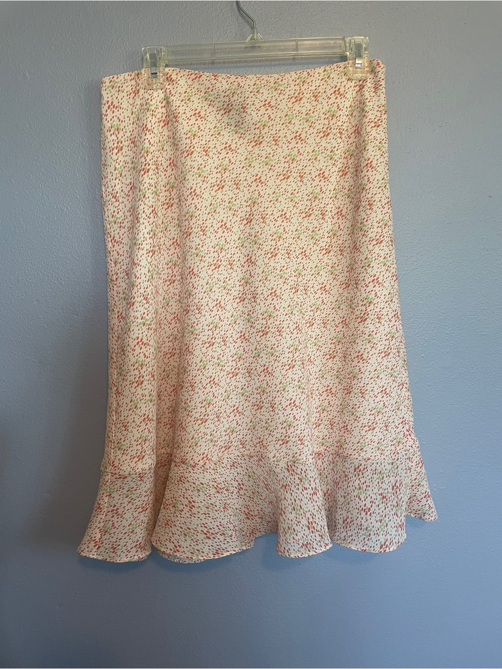 Ann Taylor Loft Floral Ruffle Crepe Hem Skirt size 10